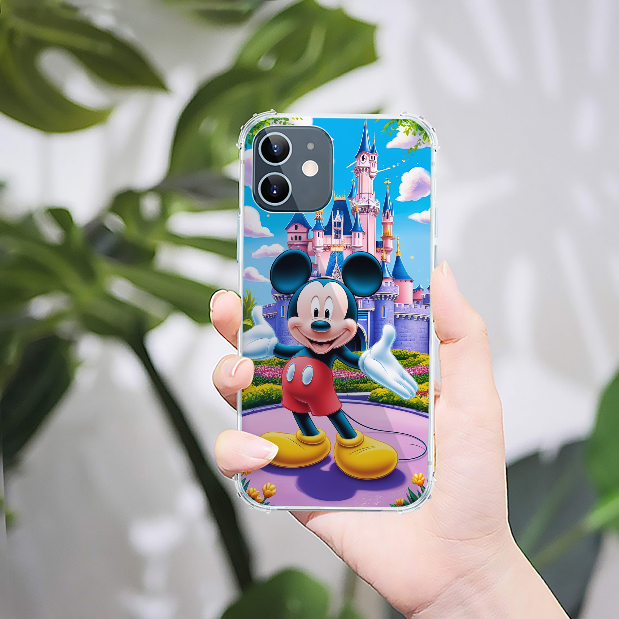 （画像用） ミッキーマウス Mickey Mouse 【iPhone 12シリーズ対応】透明スマホケース（クリアソフトケース）